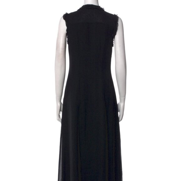 NWOT ULLA JOHNSON Silk Claudine Midi Dress in Noir XS $850 - Picture 6 of 9